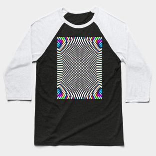 Abstract glitch dots Baseball T-Shirt